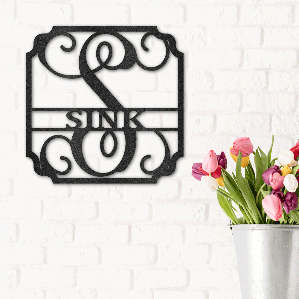 Classic Family Monogram - Custom Steel Sign