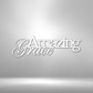 Metal Wall Art Design of the phrase 'Amazing Grace' as modern home decor. Available in the color white