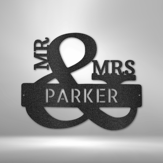 Couples Mr & Mrs - Custom Steel Sign