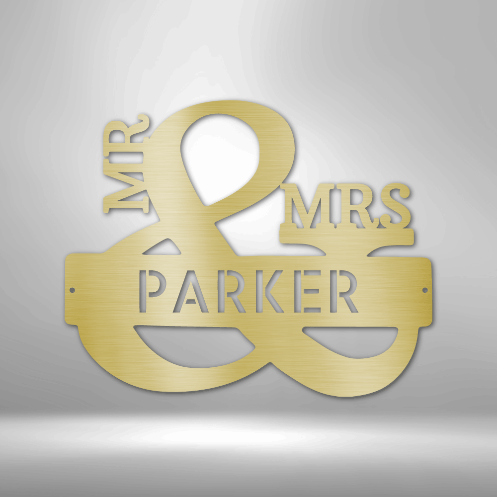 Couples Mr & Mrs - Custom Steel Sign