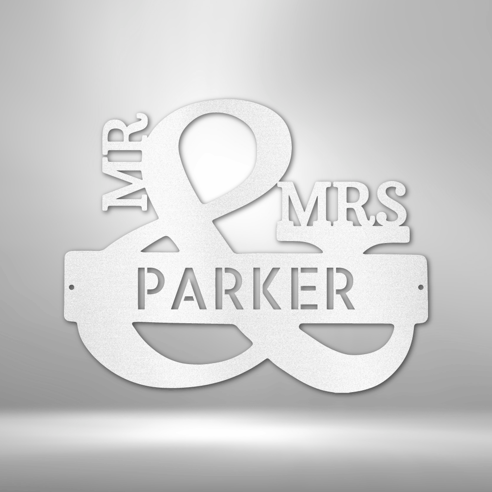 Couples Mr & Mrs - Custom Steel Sign