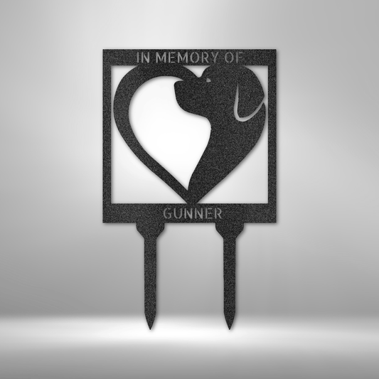 Dog Love Stake - Steel Sign