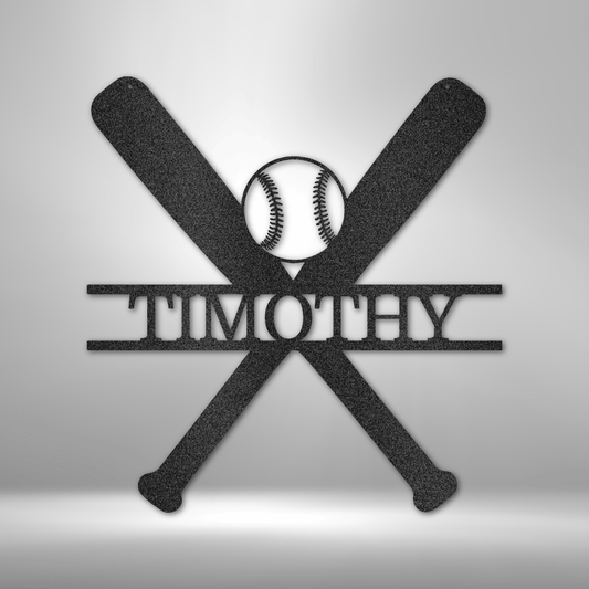 Batter Up Baseball - Custom Metal Sign