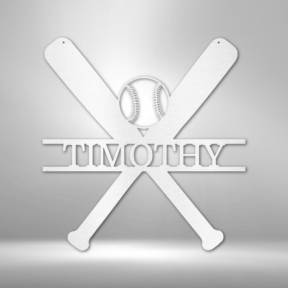Batter Up Baseball - Custom Metal Sign