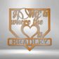 Home Heart Baseball - Custom Metal Sign