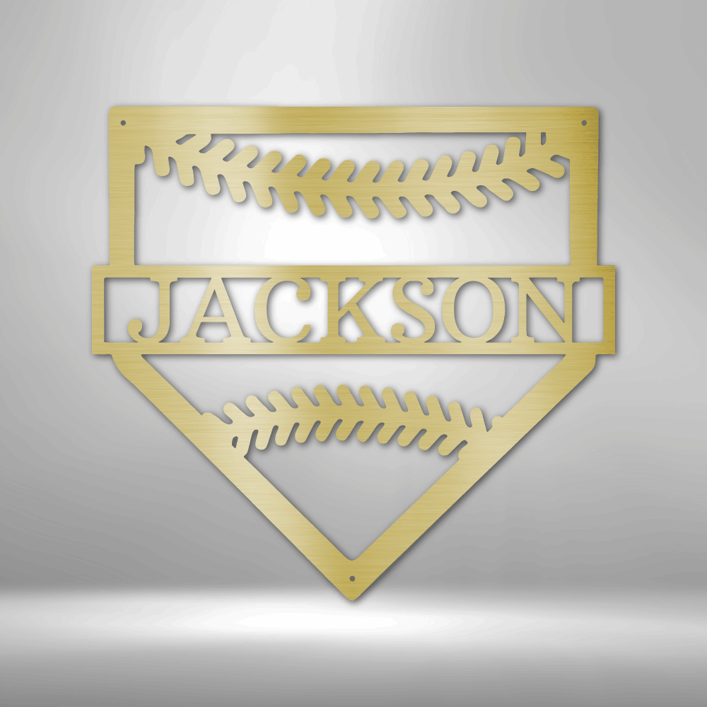 Personal Baseball Home Base - Custom Metal Sign