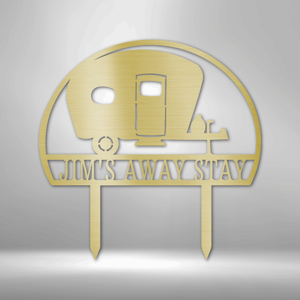 Personalized Camper Yard Monogram - Steel Sign