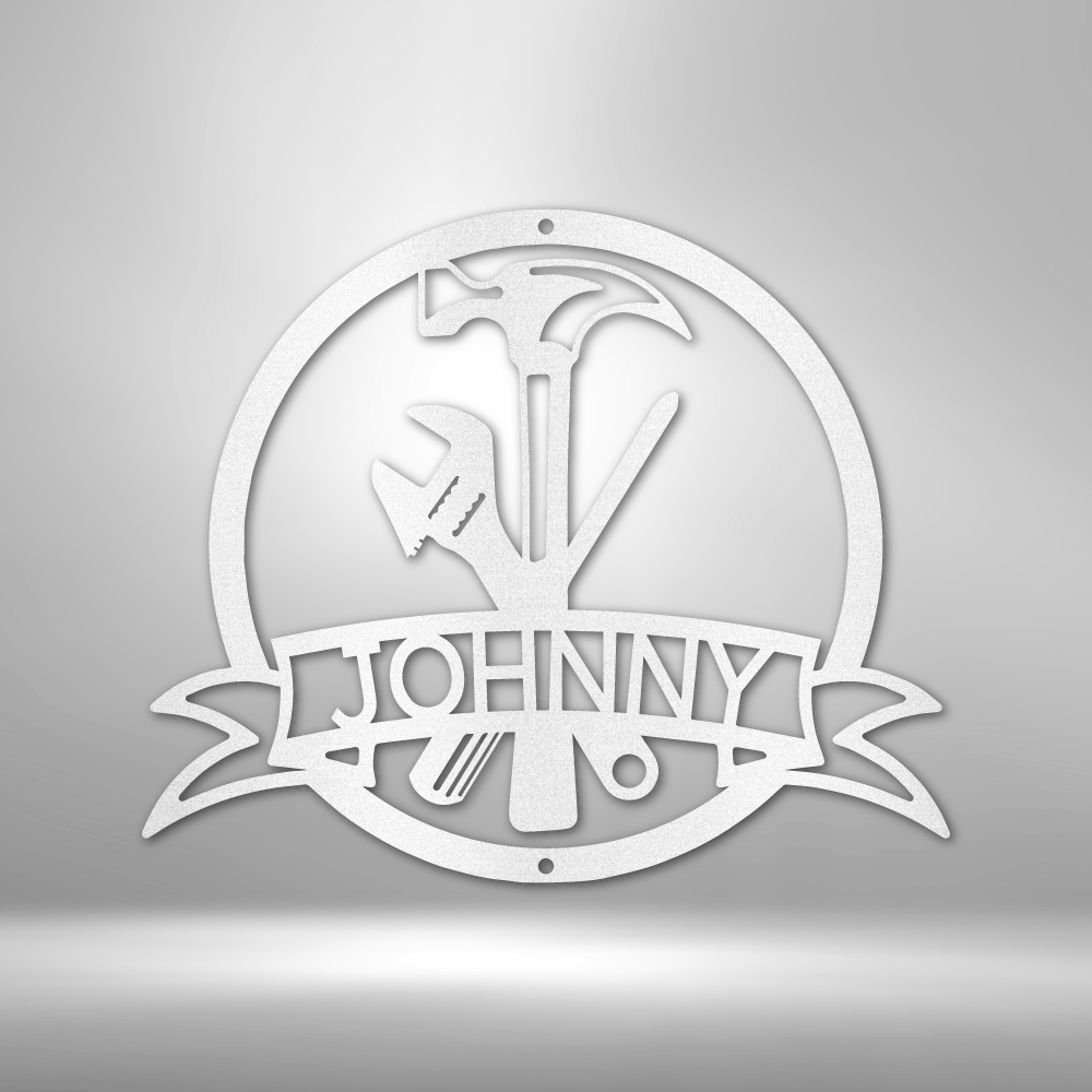 Tool Man Banner - Custom Steel Sign