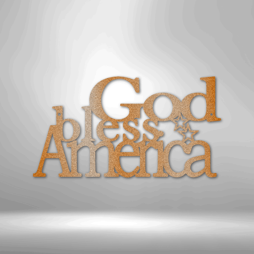 God Bless America - Steel Sign