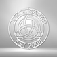 metal wall art sign of a Celtic Knot that you can pesonalize with your own names, date or text. Hang this during as home decor on your wall. This picture shows the design in the color white