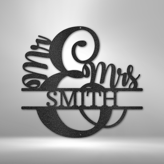 Custom Couples Monogram - Metal Sign