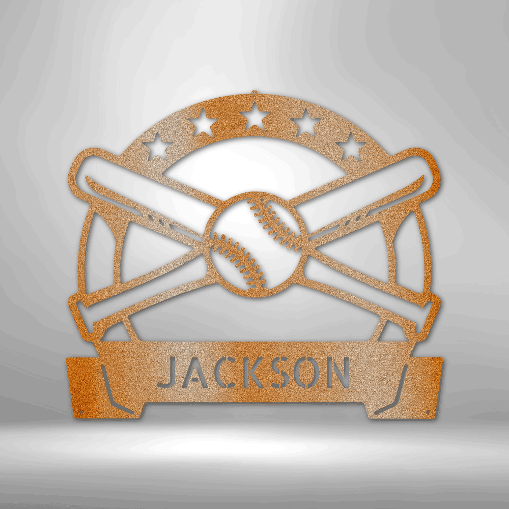 Play Baseball - Custom Metal Sign