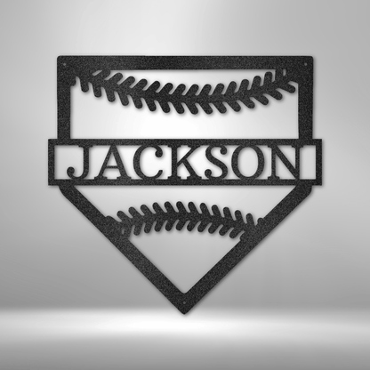 Personal Baseball Home Base - Custom Metal Sign