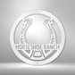 Horseshoe Monogram - Steel Sign